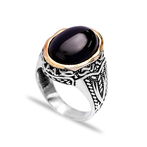 Onyx Authentic Men Ring Wholesale Handmade 925 Sterling Silver